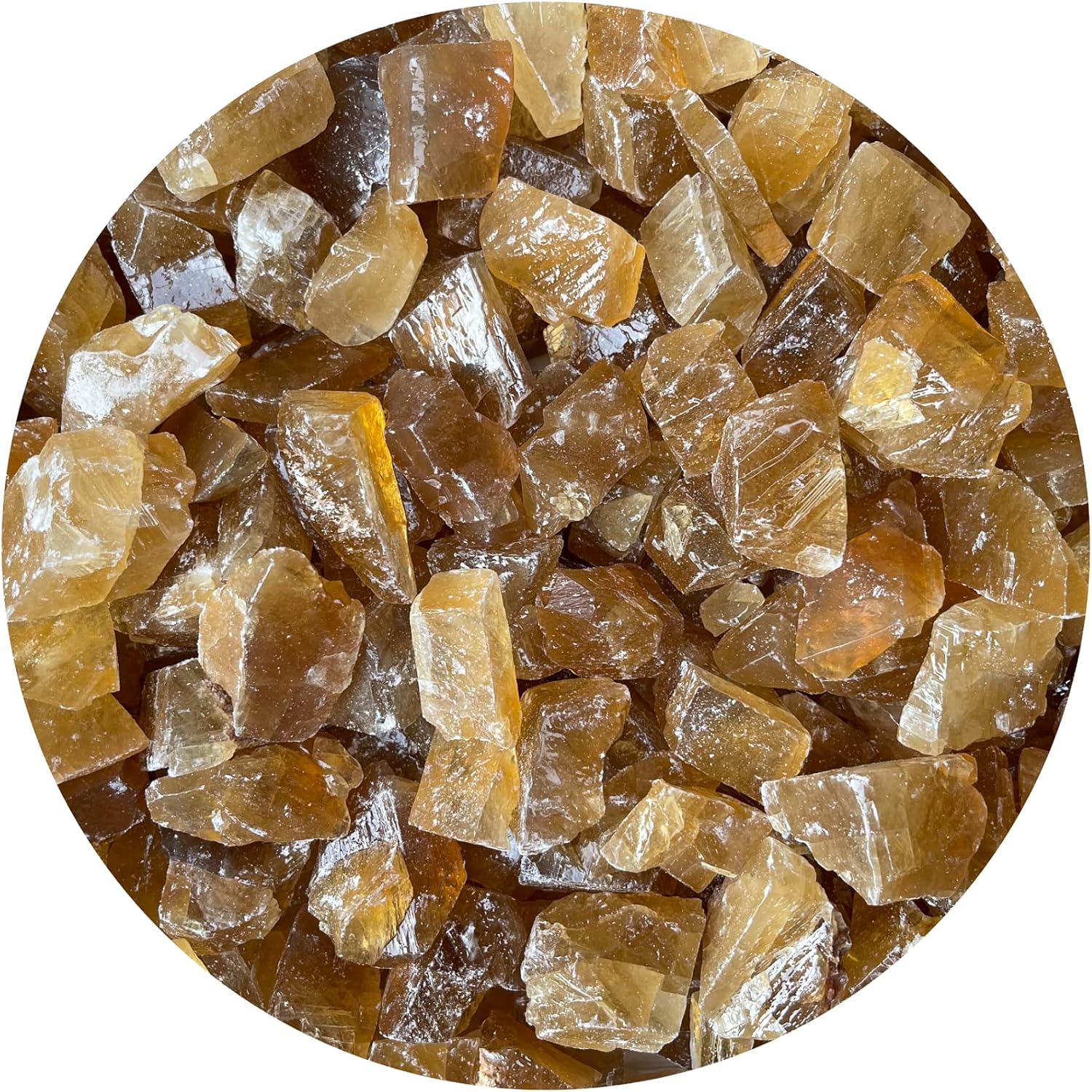 Indoor Fountains & Accessories - GAF TREASURES Wholesale Calcite Rough Natural Stones, Raw Calcite Crystals (Honey Calcite, 0.25 Pound)