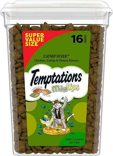 Temptations MixUps golosinas crujientes y suaves para gatos, hierba — Golosinas