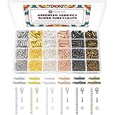 Mandala Crafts Assorted Seed Bead Sliders Clasps for Jewelry Making – 1080 Slide Connectors Bars End Clasp Tubes Caps Jewelry Finding