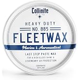 Collinite 885 Fleetwax-Marine &amp; RV Heavy Duty Carnauba+Polymer Wax Sealant-Ultra Durable, Long-Lasting Fiberglass Protection. Provides High Gloss Shine + UV Protection + Prevents Oxidation (12 fl oz)