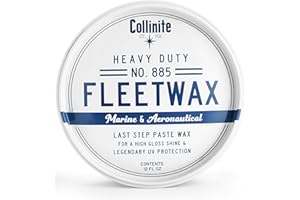 Collinite 885 Fleetwax-Marine & RV Heavy Duty Carnauba+Polymer Wax Sealant-Ultra Durable, Long-Lasting Fiberglass Protection. Provides High Gloss Shine + UV Protection + Prevents Oxidation (12 fl oz)