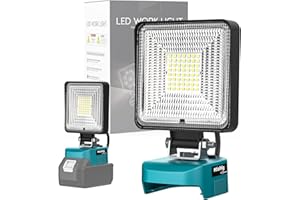LED Work Light for Makita 18v Battery: MtiolHig 19W 1900Lumens Cordless Battery Powered Work Light for Makita 18v Tools - Flood Lighting with USB & Type-C Charging for Jobsite, Garage, Outdoor Project