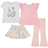 BTween Girls 4 Pack Mix Match Set Comfy Stretch, Sizes 4-16