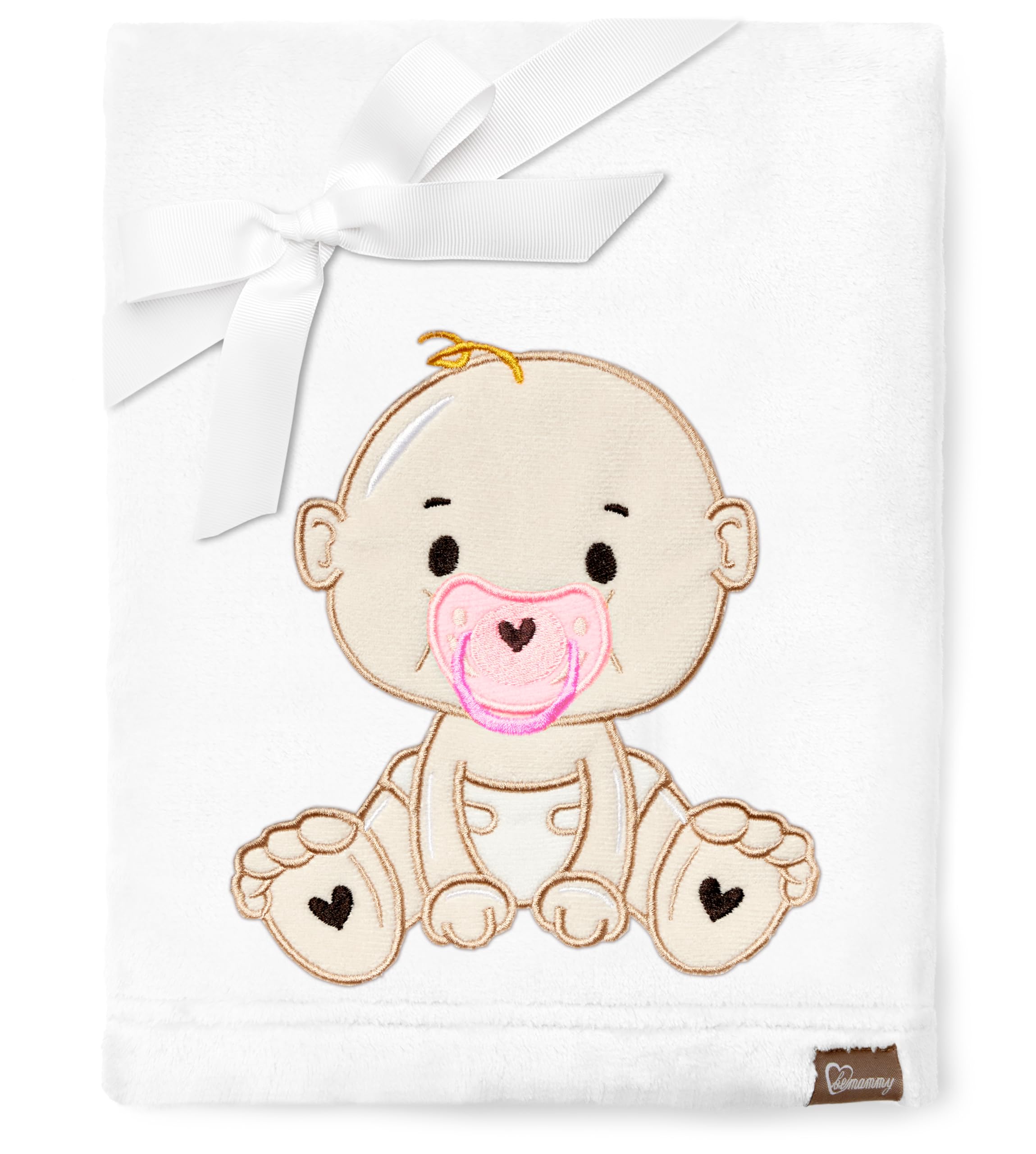 Be Mammy Warm Children Baby Cosy Blanket Baby Gift BE20-168 (White - Girl)