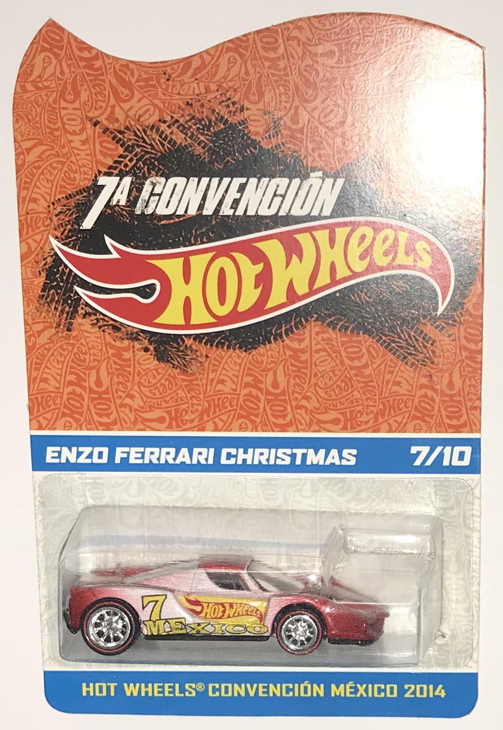 Amazon Com Hot Wheels Pink White Ferrari Enzo 14 Mexico Convention 7 Very Rare Limited Edition 1 64 Scale Collectible Die Cast Code 3 Car Only 25 Made Worldwide Toys Games