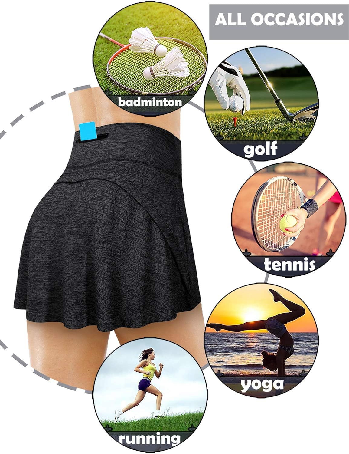 Fulbelle Womens Summer Athletic Tennis Skirt Golf Skorts with Pockets at  Women’s Clothing store
