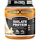 Body Fortress Super Advanced Isolate Protein Powder, Gluten Free, Vanilla Creme Flavored, 1.5 Lb