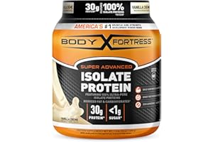 Body Fortress Super Advanced Isolate Protein Powder, Gluten Free, Vanilla Creme Flavored, 1.5 Lb