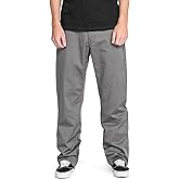 Volcom Mens Frickin Relaxed Chino Pant – Slant Pockets, Dual Back Pockets with Button Closure, 18" Leg Opening