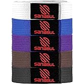Sanabul BJJ Belt for Men & Women - Brazilian Jiu Jitsu With Ranking Stripes Sleeve Bar - Kids Gi Belt