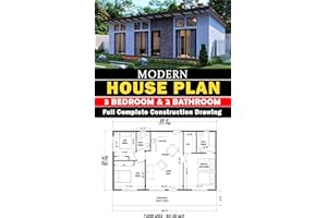 Modern tiny house plan 3 Bedroom & 2 bathroom with 896.41 square feet : Full Complete Construction Drawing