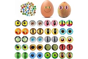 JULIE WANG 100PCS 15mm Self Adhesive Dragon Animal Googly Wiggle Eyes for DIY Craft Sticker School Classroom Arts Decoration