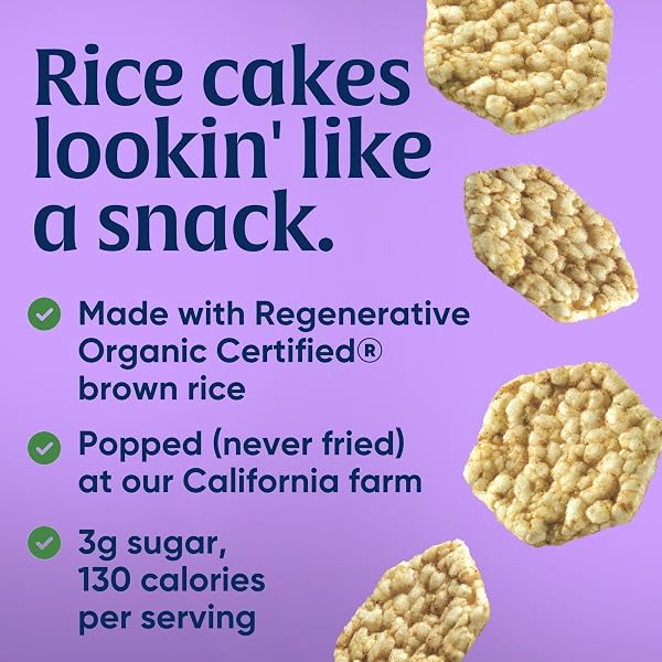 LUNDBERG ORGANIC APPLE PIE RICE CAKE MINIS, GLUTEN-FREE, WHOLE GRAIN, USDA CERTIFIED, NON-GMO PROJECT VERIFIED, 5 OZ