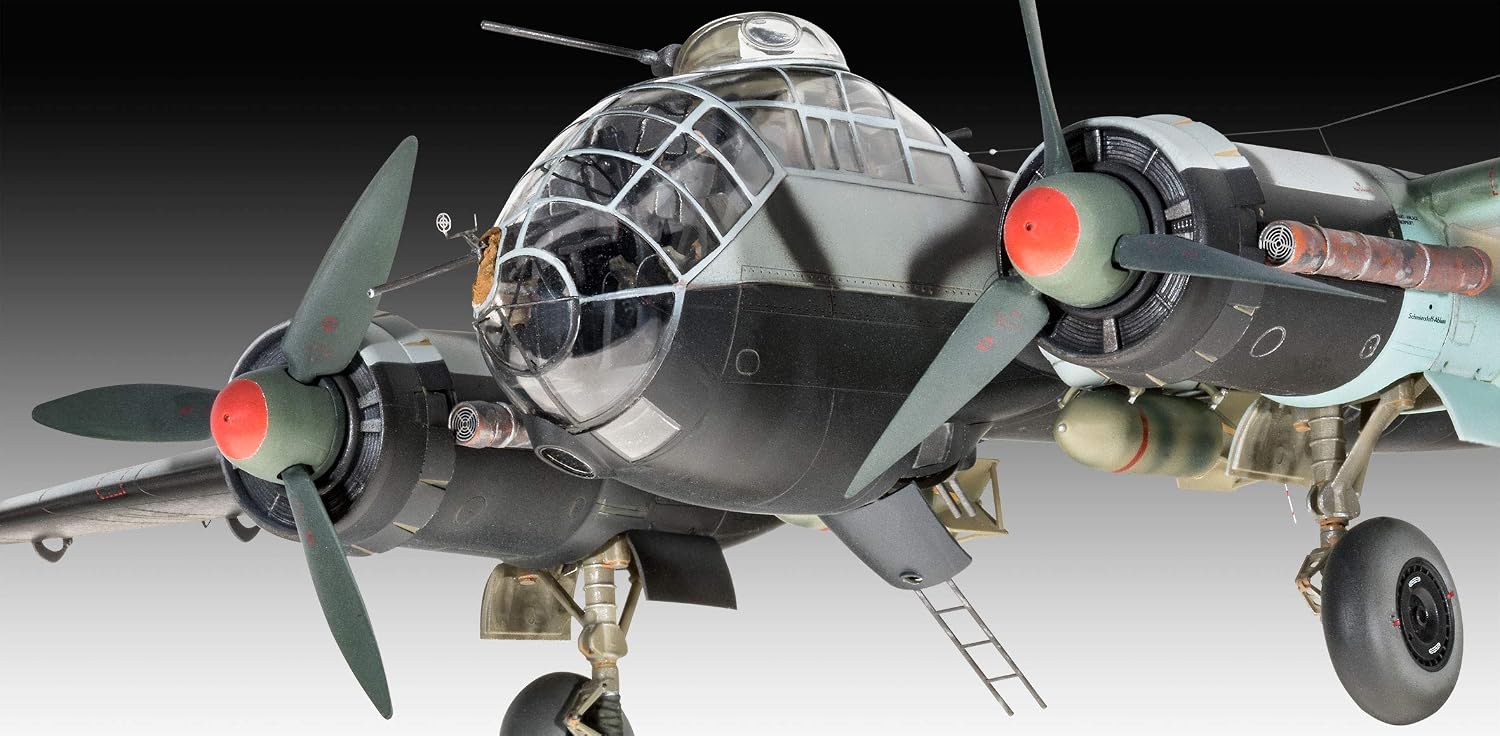 Revell 03855 Junkers Ju188 A-2 "Rächer 1:48 Scale Unbuilt/Unpainted Plastic Model Kit, Green, Brown, Grey, 1/48 - Image 4