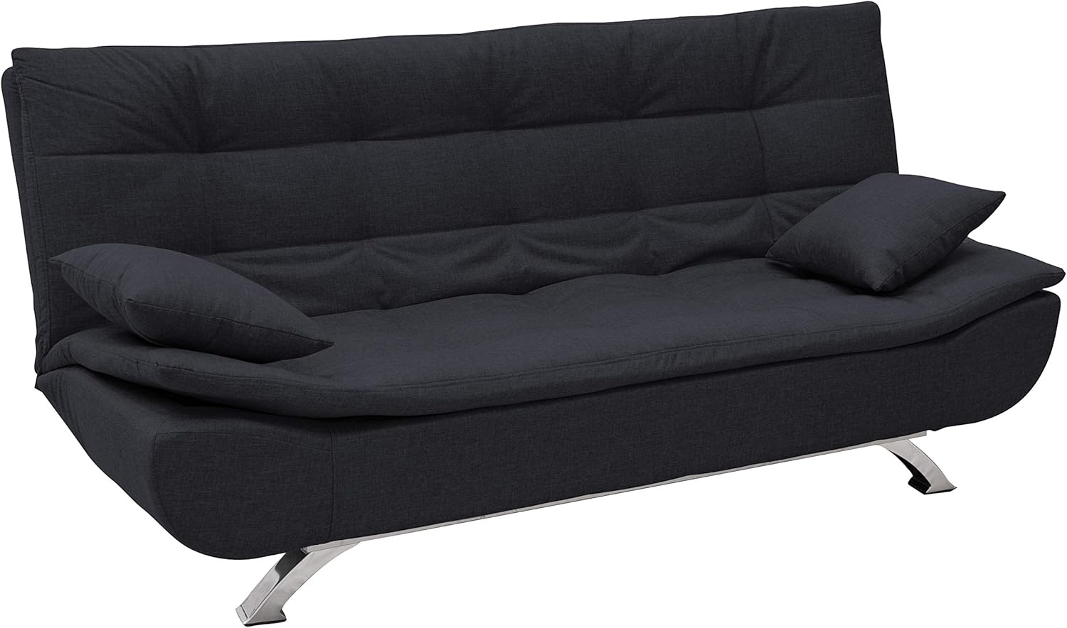 EGLEMTEK Divano Sofà Letto Clic Clac Reclinabile in Tessuto Grigio