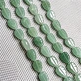 Natural Stones, Leaf Shape Beading Green Aventurine Gemstone Loose Beads for Jewelry Making 10X14mm 8.3 inches