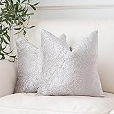 NiNi ALL Velvet Throw Pillow Covers Pack of 2 Silver Grey 18x18 Inch Decorative Luxurious Velour Pillow Cover Set of 2 Glossy Pillow case Cushion Cases for Couch Sofa Bed Outdoor