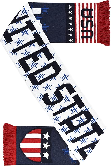 Sciarpa Germania Calcio Euroscarves - Design Anni 90 Doppia Faccia 57x7 Pollici