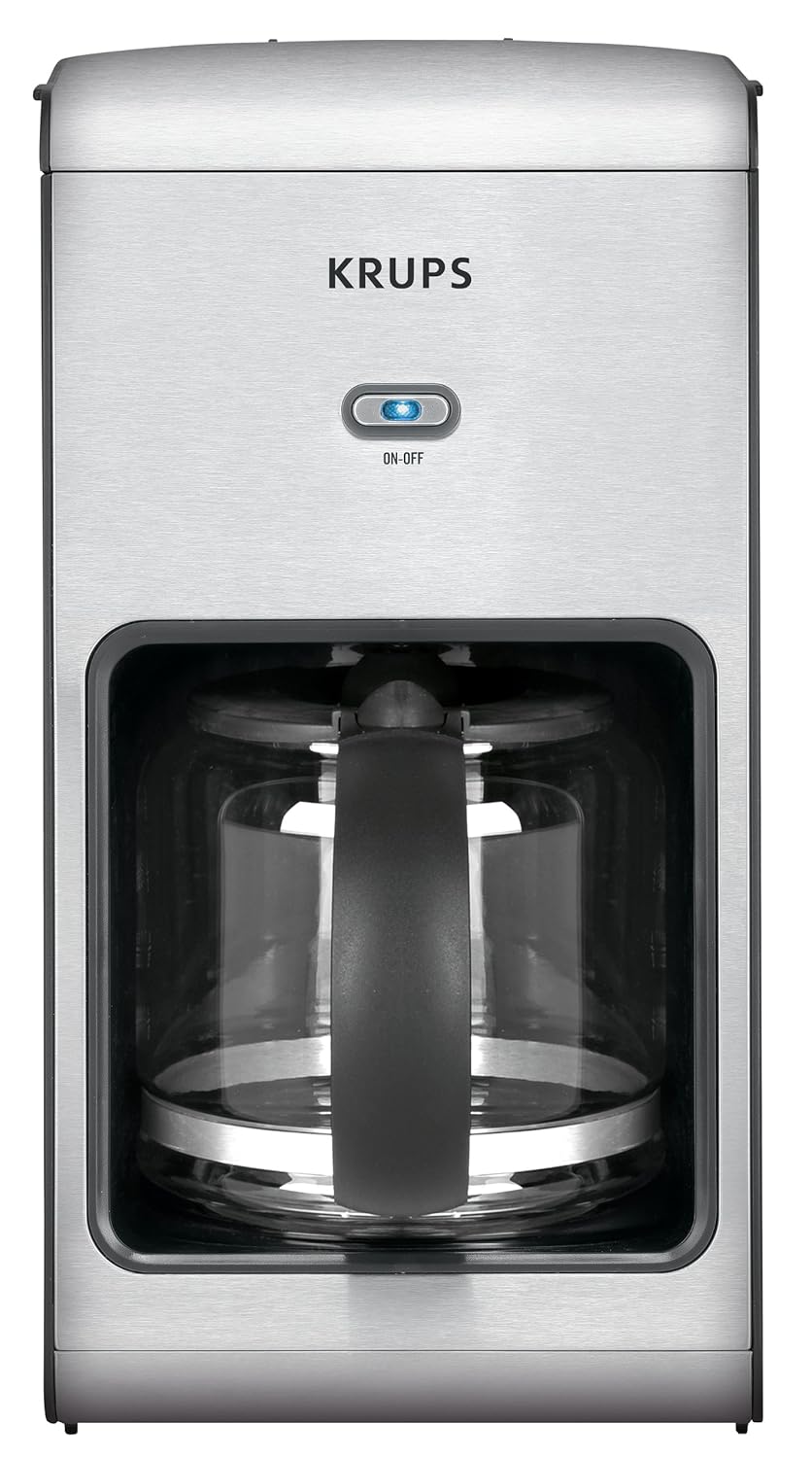 KRUPS KM1010 Prelude Coffee Maker with Stainless Steel Housing, 10-Cup, Silver