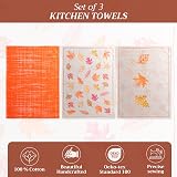 Maison d Hermine Kitchen Towels Set of 3 100% Cotton 70x50 cm Autumn view 2