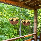 CECOMBINE 4Pcs 8" Metal Hanging Baskets with Coco Liner for Plants view 6
