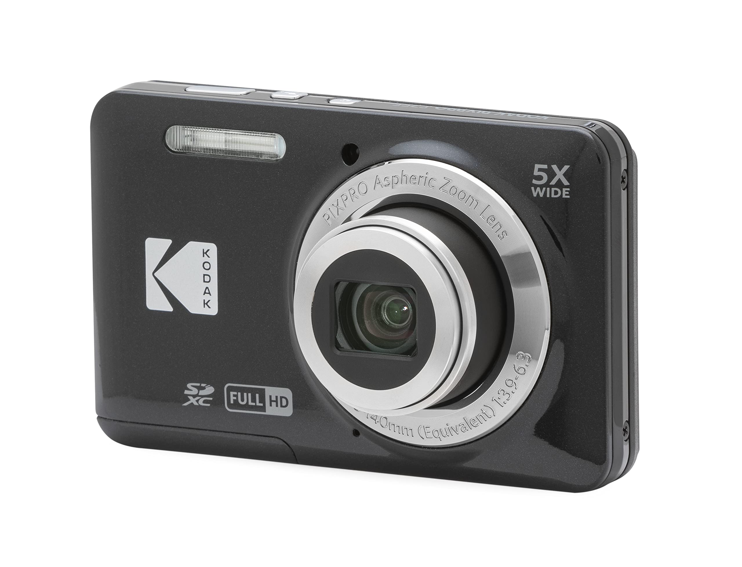 Kodak PIXPRO FZ55 Digital Camera (Black) + Black Point & Shoot Camera Case + Transcend 64GB SD Memory Card + Tri-fold Memory Card Wallet + Hi-Speed SD USB Card Reader + More!