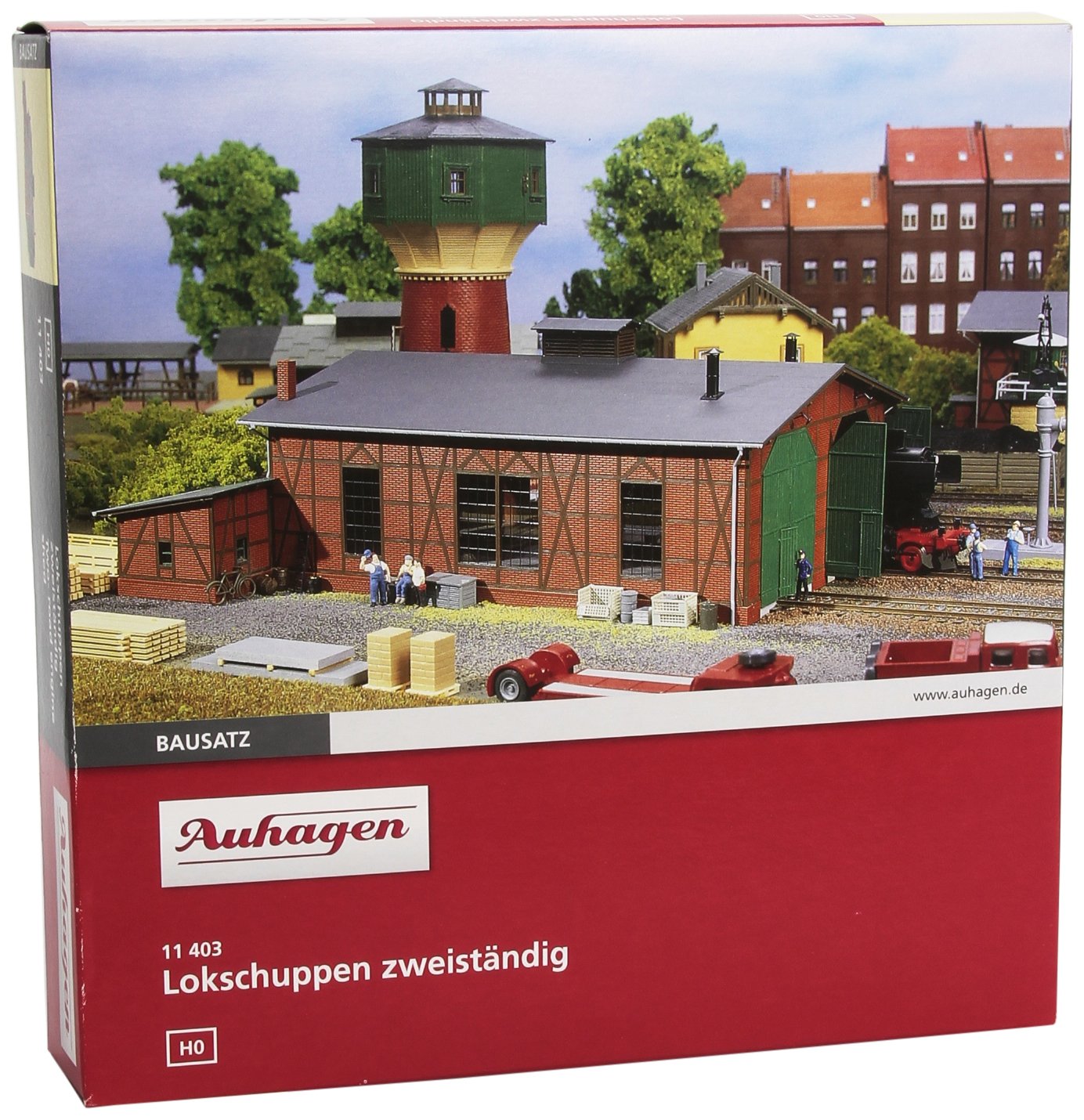 Auhagen 11403 Two Road Engine Shed Modelling Kit