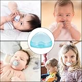 LJHOME 6 Pcs Pacifier Case Set BPA Free Soother Holder 71x58x63 mm White Blue view 7