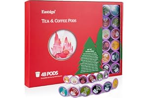 Eastsign Tea K Cups for Keurig, 48 Count Tea Variety Pack with 12 Flavors, Keurig Tea & Coffee Pods Include Various Herbal Tea and Coffee, English Breakfast Tea Green Tea