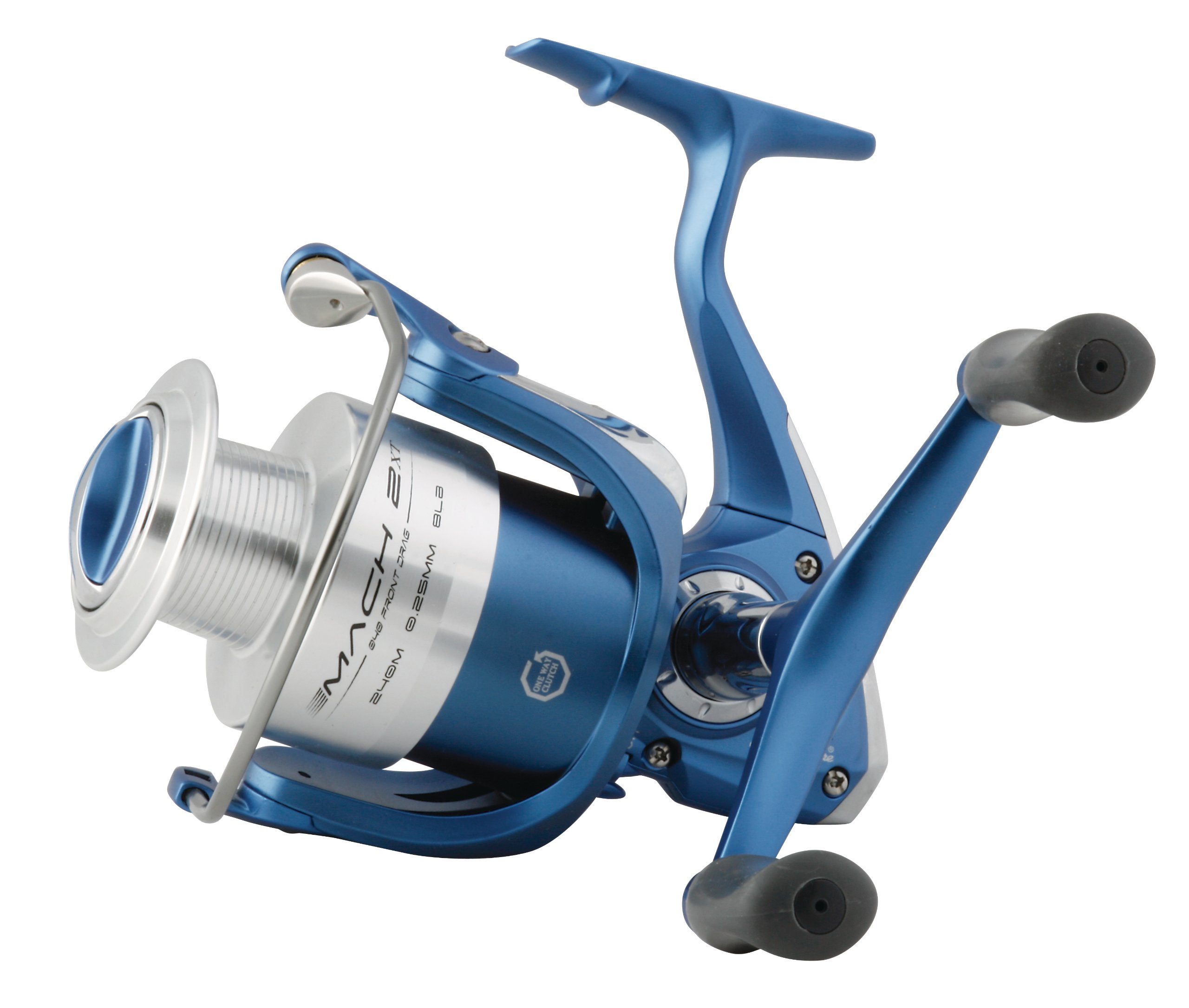 Shakespeare Mach 2 Front Drag Reel 050 Size - Blue/Silver, 556 G