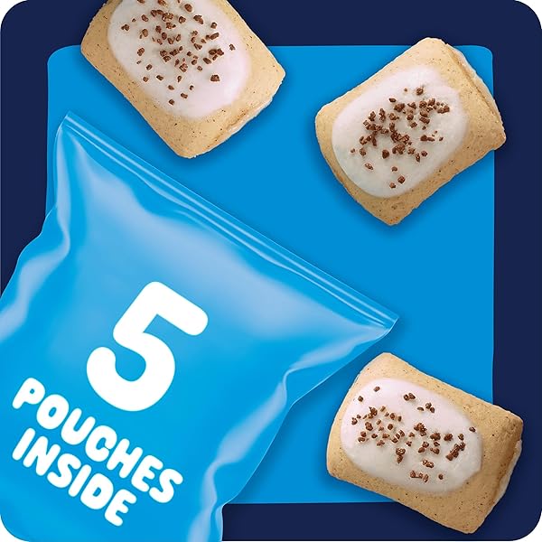 POP-TARTS BAKED PASTRY BITES, KIDS SNACKS, SCHOOL LUNCH, FROSTED CINNAMON ROLL, 7OZ BOX (5 POUCHES)
