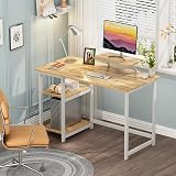 GreenForest 100cm Office Desk with Monitor Stand Oak Finish view 8