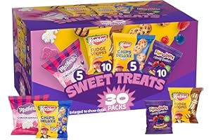 Keebler Sweet Treat Variety Pack, 30-Count Box, Includes Chips Deluxe, Funables, Fudge Stripes, and Mother's Circus Animal Cookies, 29 oz