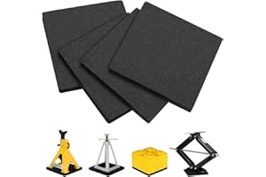 OULEME RV Leveling Block Flex Pads, 8.5” Rubber Jack Pads, Anti-Vibration & Anti-Slip Mats, for Camper Travel Trailer Jacks & Stands & Stabilizers on Uneven Surfaces, 4-Pack