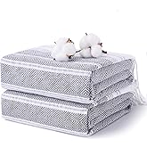 2 Packs Cotton Turkish Beach Towels Quick Dry Sand Free Oversized Pool Bath Swim Towel Extra Large Xl Big Blanket Adult Travel Essentials Cruise Accessories Must Haves Clearance Vacation Stuff