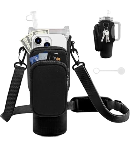 Single Hand Crossbody Water Bottle Holder - Universal Sling For Stanley Tumbler & Yeti