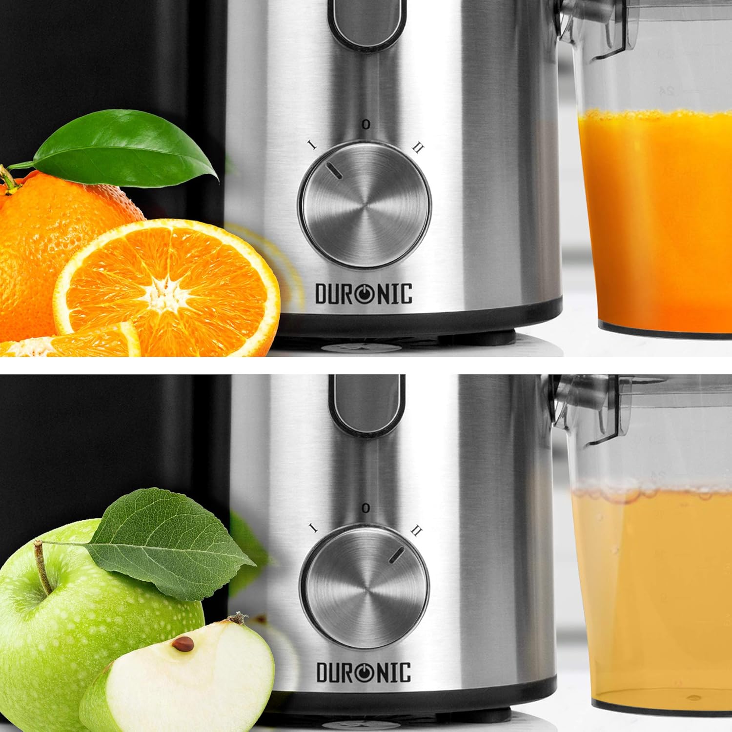 Duronic Juicer JE10 Whole Fruit and Vegetable Juicer Powerful 1000W