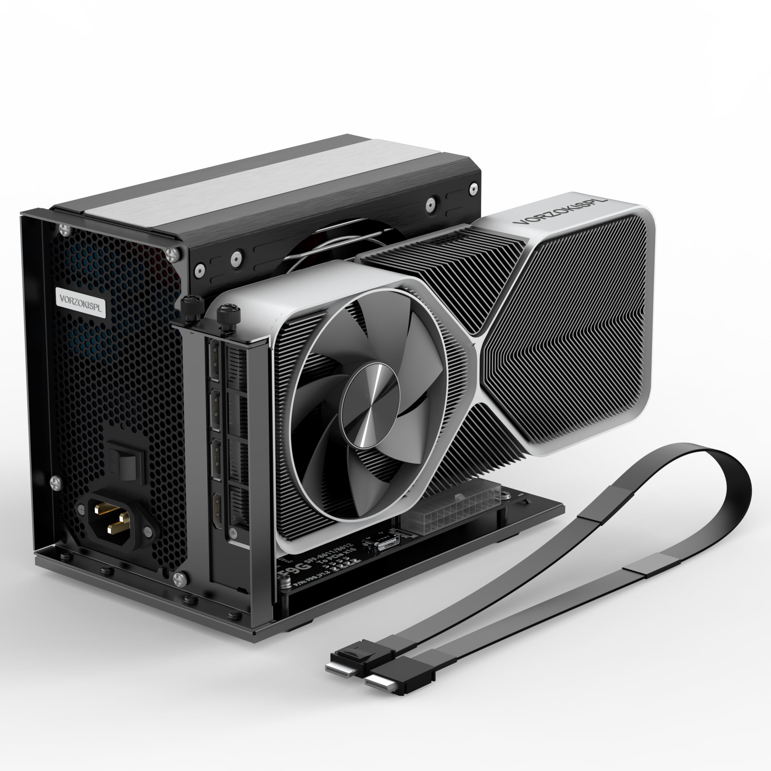 Photo 1 of *no screws*PCIe 4.0 x4 64Gbps eGPU Dock with 19.7 inches SFF-8611 OCuLink Cable, OCuLink SFF-8612 8311 to PCIe x16 External GPU Dock for Laptop & Mini PC, External gpu Enclosure Supports External Graphics Card