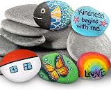Maridergo 10 Pcs Painting Rocks Smooth Flat River Stones 2-3in 5-8cm view 1