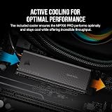 Corsair MP700 PRO 2TB M.2 NVMe PCIe Gen5 SSD Air Cooler Black TLC NAND view 3