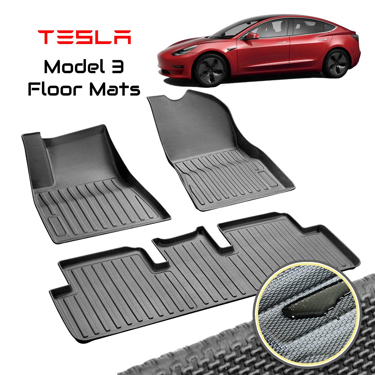 Homeland Hardware Sale Tesla Model 3 Floor Mats Liners Complete