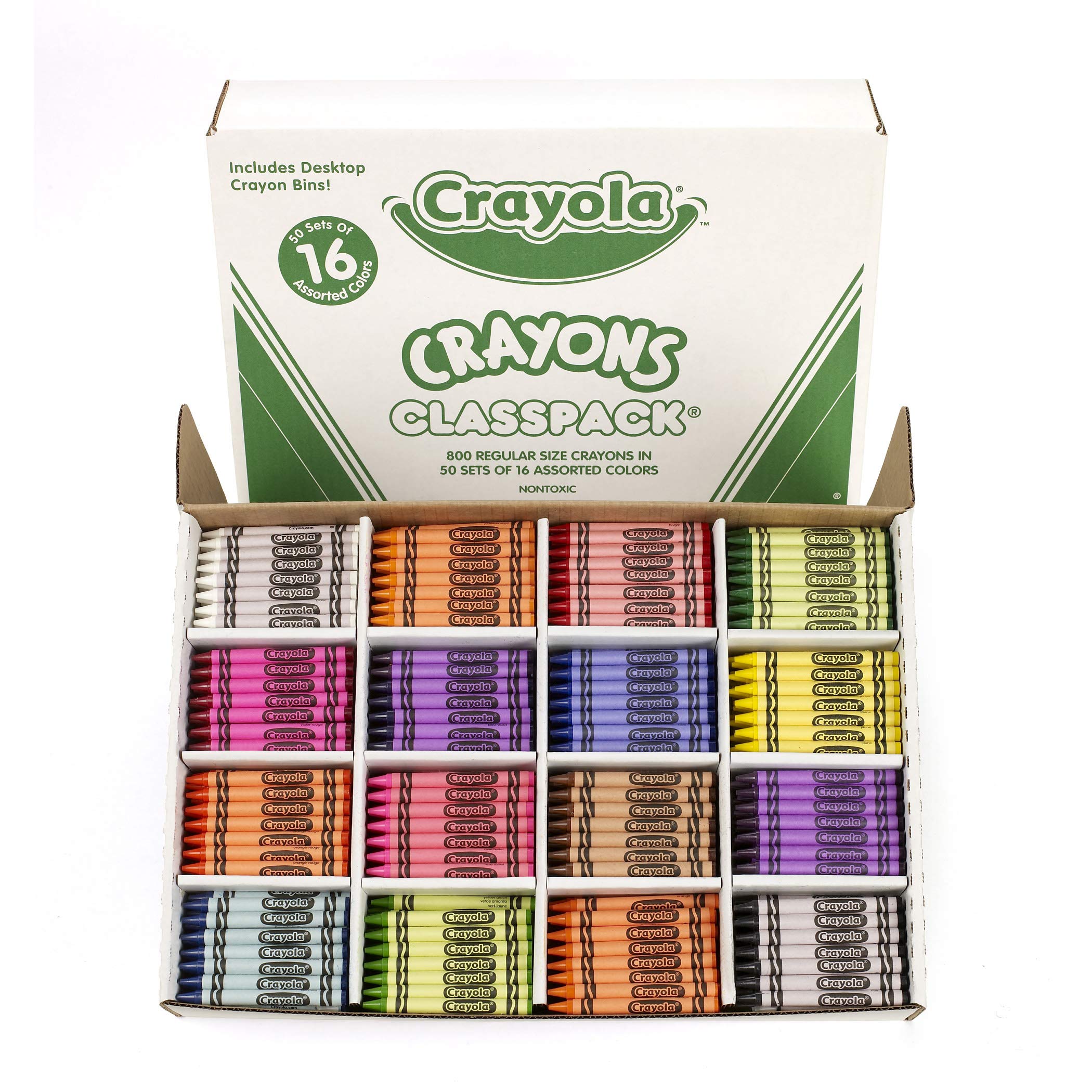 Crayola Crayon Classpack, School Supplies, 16 Colors (50 Each), 800 Ct