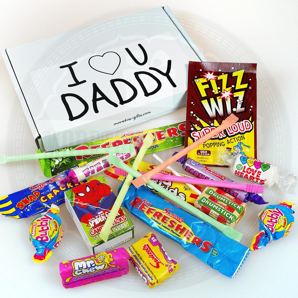 I Love You Daddy retro sweets box. Fits through the letterbox!