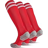 CWVLC Soccer Socks for Kids Youth Adult, Cotton Football Softball Baseball Socks