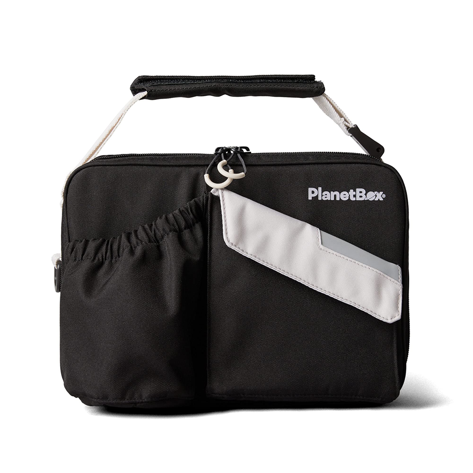 Photo 1 of PlanetBox Insulated Lunch Bag, Black Currant Edition Carry Bag with Pockets for Water Bottle and Snacks, Durable, Easy to Clean and BPA Free