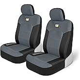 Cat MeshFlex Automotive Seat Covers for Cars Trucks and SUVs – Gray Car Seat Covers for Front Seats, Truck Seat Protectors with Comfortable Mesh Back, Set of 2
