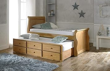 Artisan Captains Oak Guest Bed 3 Drawer Storage Pull Out