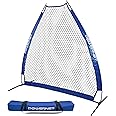 PowerNet Portable Softball & Baseball Batting Practice Pitching Screen, 7-FT I-Frame or A-Frame Pitching Net