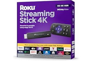 Roku Streaming Stick 4K | Streaming Device 4K/HDR/Dolby Vision with Roku Voice Remote and TV Controls