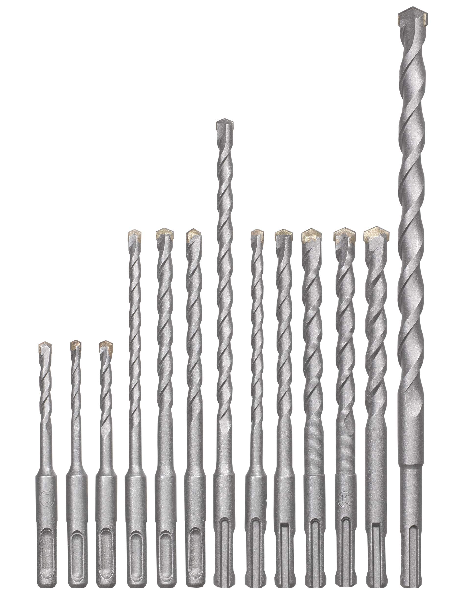 KWB SDS-Plus Hammer-BOHRER-Set - 12-Piece Concrete and Masonry Drill BIT Set in Plastic CASE,Packaging May Vary